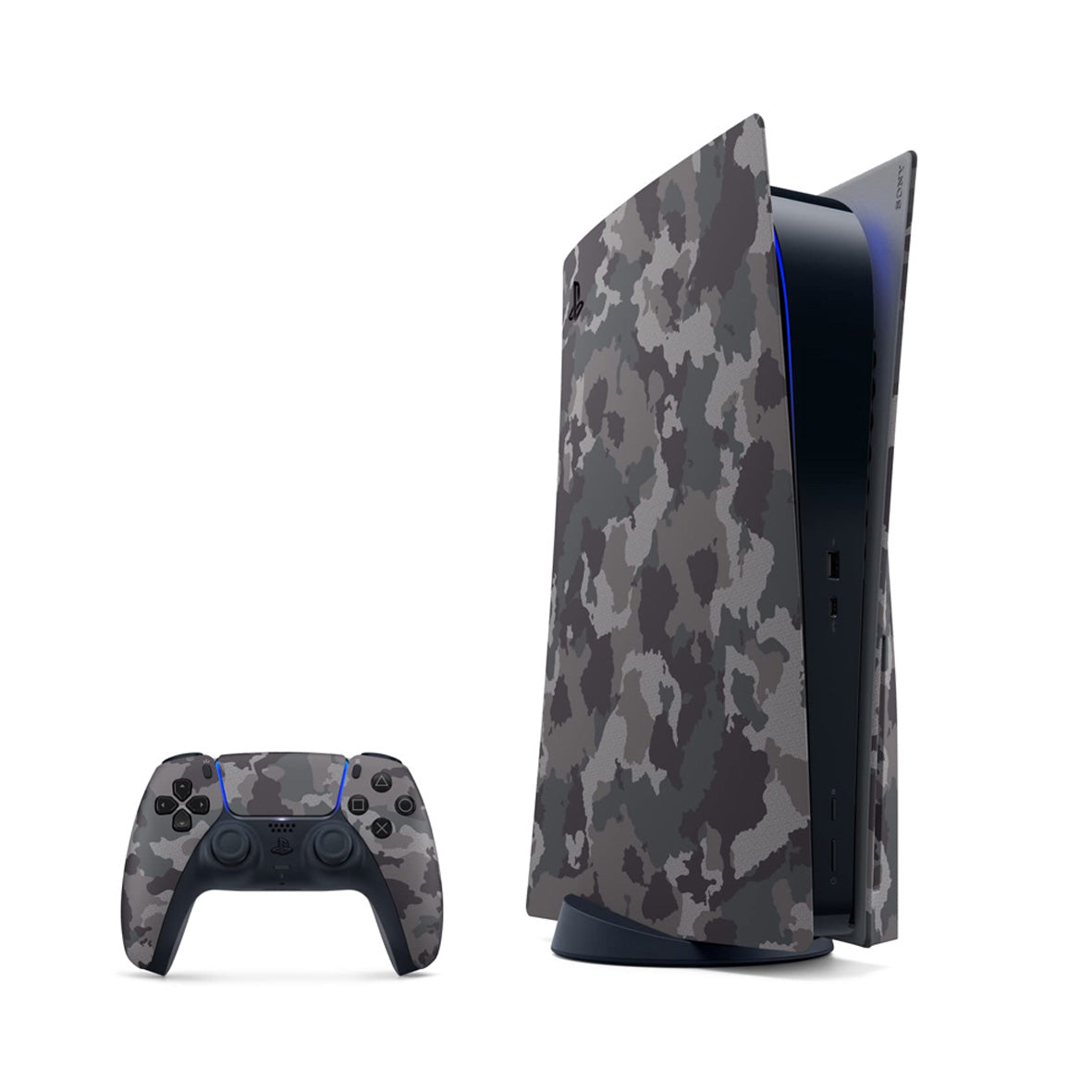 PlayStation5 Disk Edition Console Covers - Gray Camoflage CFI-ZCD1 S06