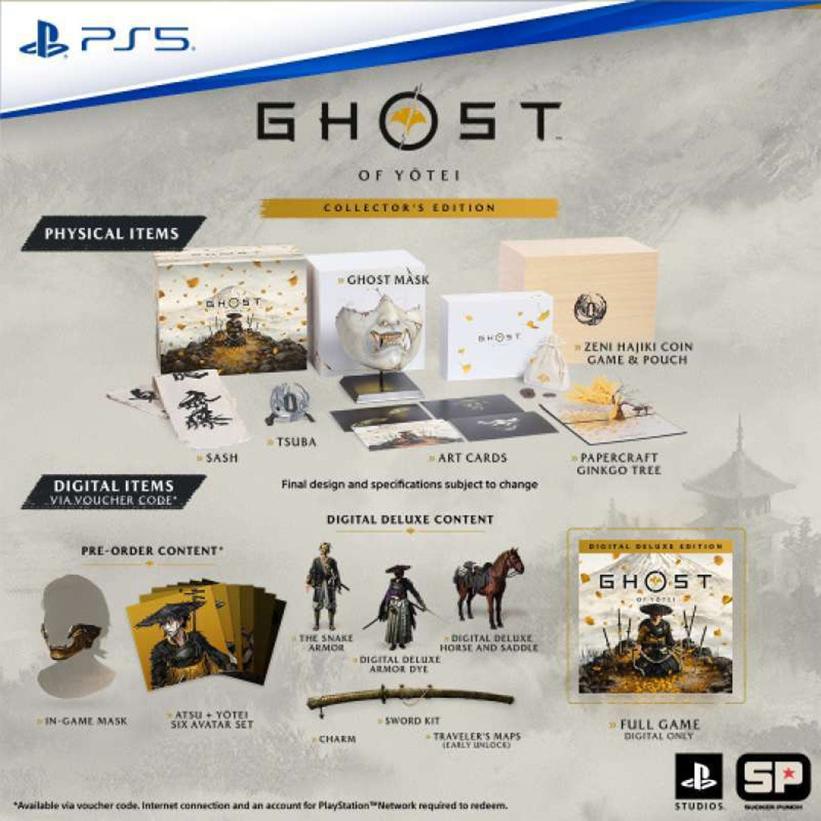 PS5 Ghost of Yotei Games Playstation 5 PS5 Collector Edition