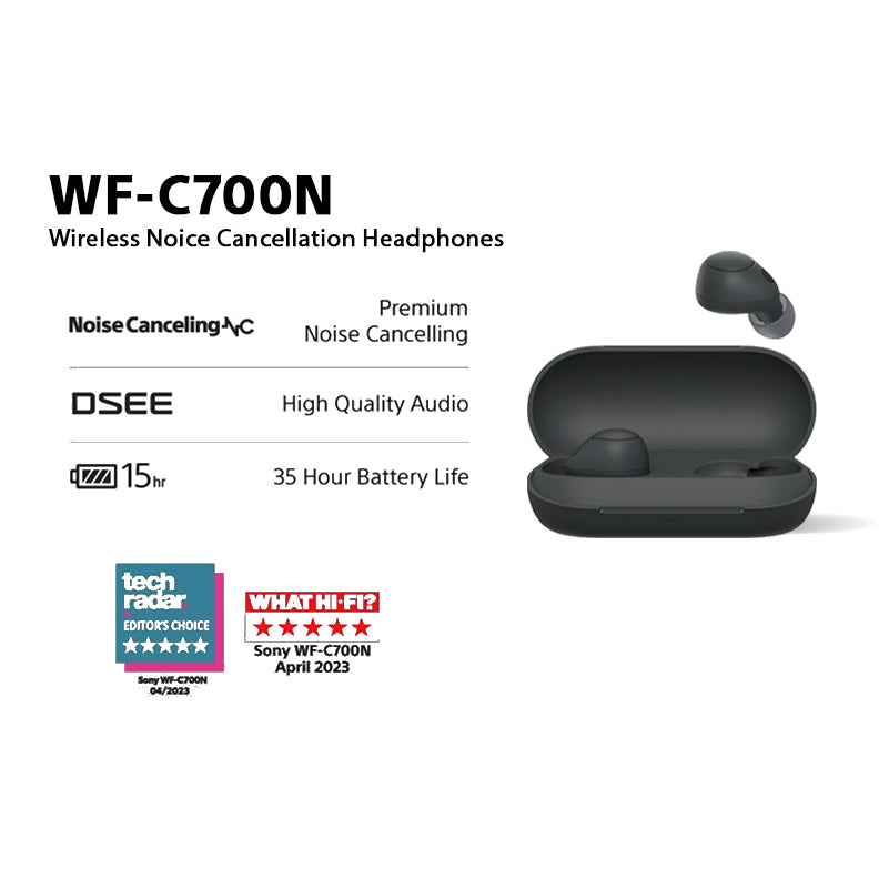 Sony WF-C700N True Wireless ANC In-Ear Headphones (Black)