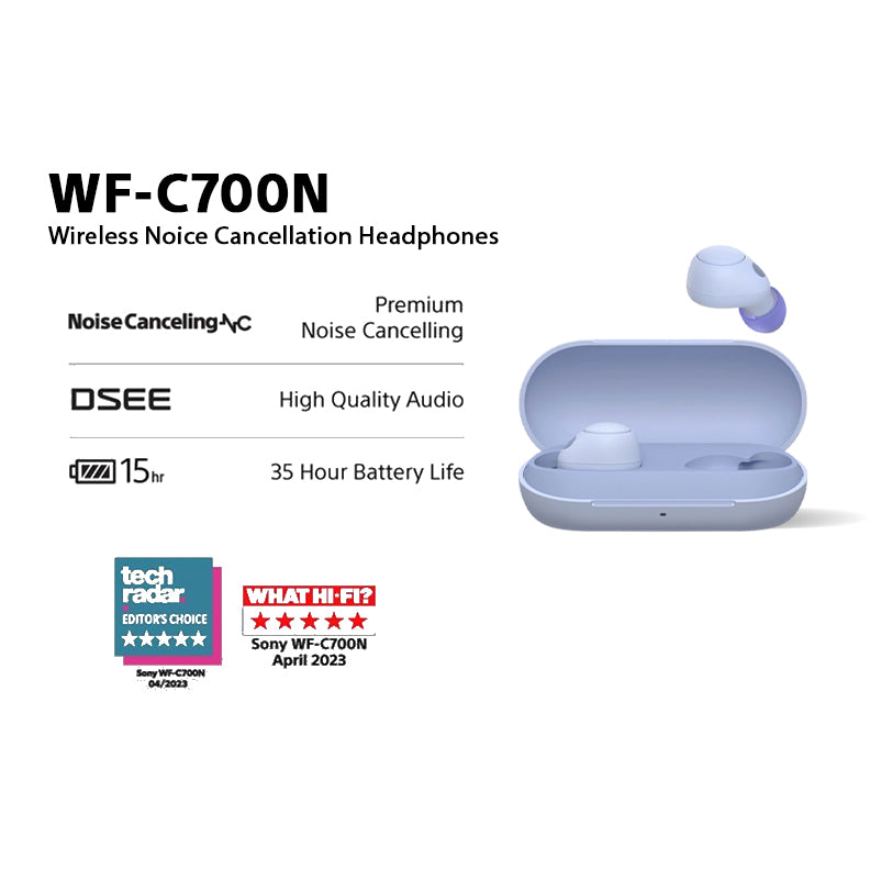 Sony WF-C700N True Wireless ANC In-Ear Headphones (Lavender)