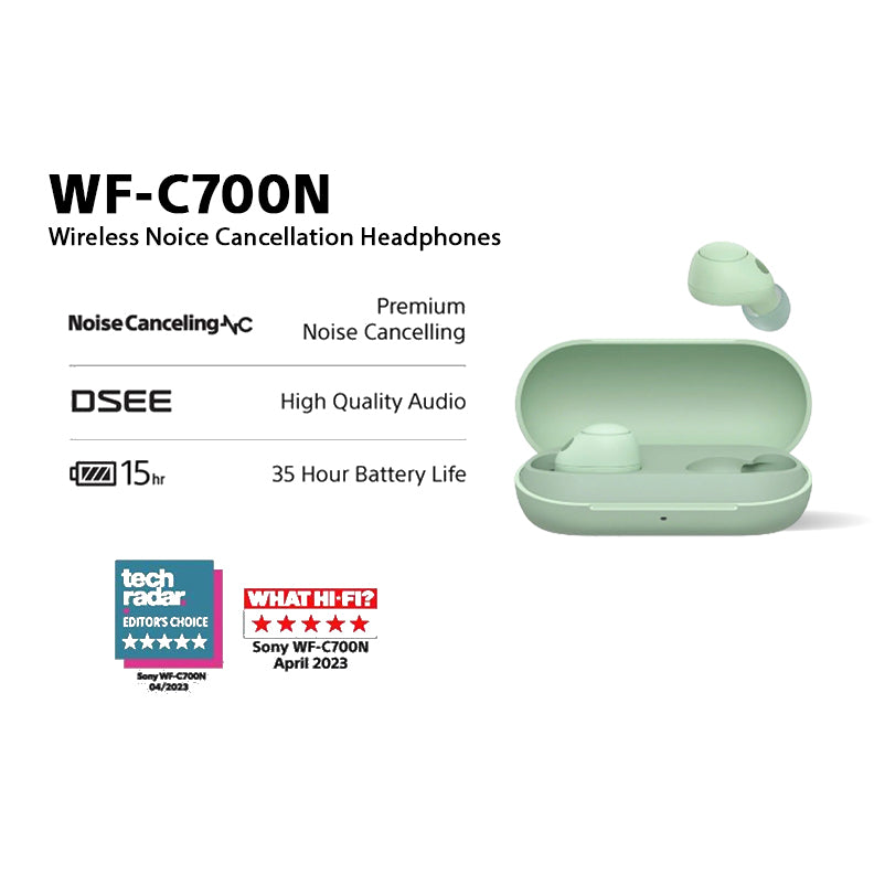 Sony WF-C700N True Wireless ANC In-Ear Headphones (Sage Green)