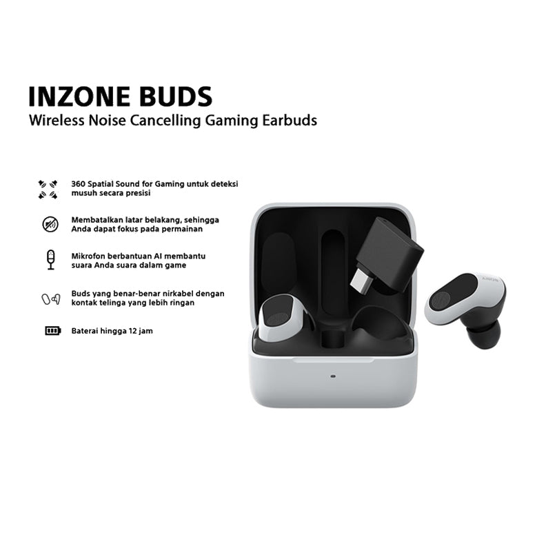 SONY WF-G700N INZONE Truly Wireless Headphones (White)