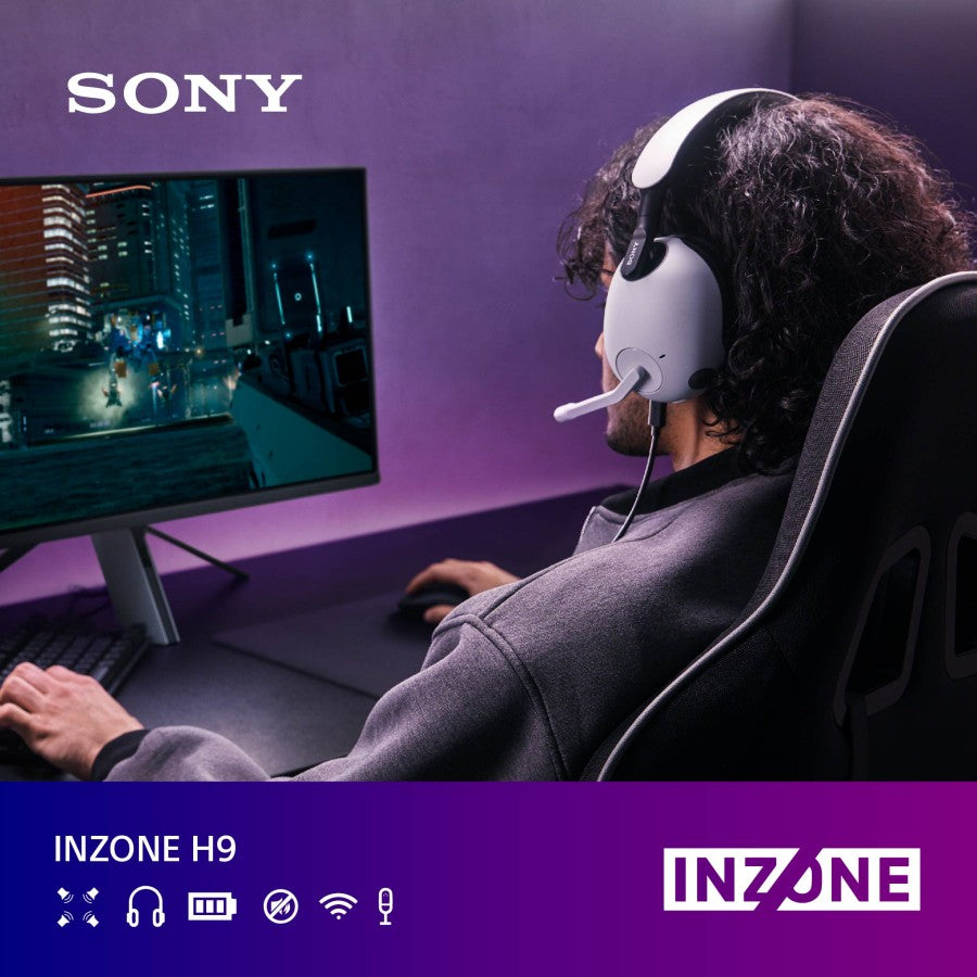 Sony INZONE H9 Wireless Noise-Canceling Gaming Headset (White)