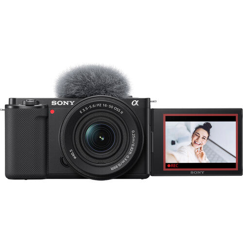 Sony ZV-E10 Mirrorless Camera with E PZ 16-50mm f3.5-5.6 OSS II Lens (Black)