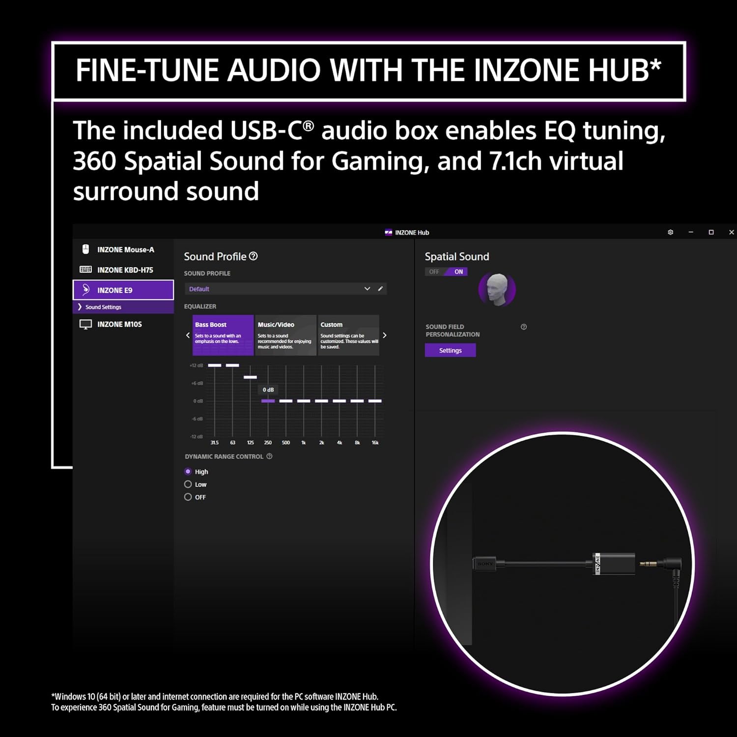 Sony INZONE E9 Headphone Gaming In-Ear Black | IER-G900