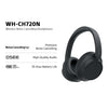 Sony WH-CH720N Wireless Over-Ear Noise-Canceling Headphones (Black)