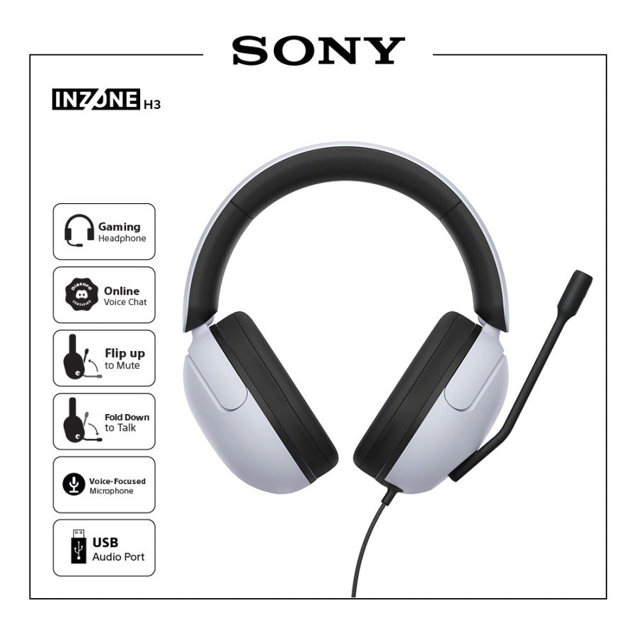 SONY INZONE H3 Wired Gaming Headset Black | MDR-G300