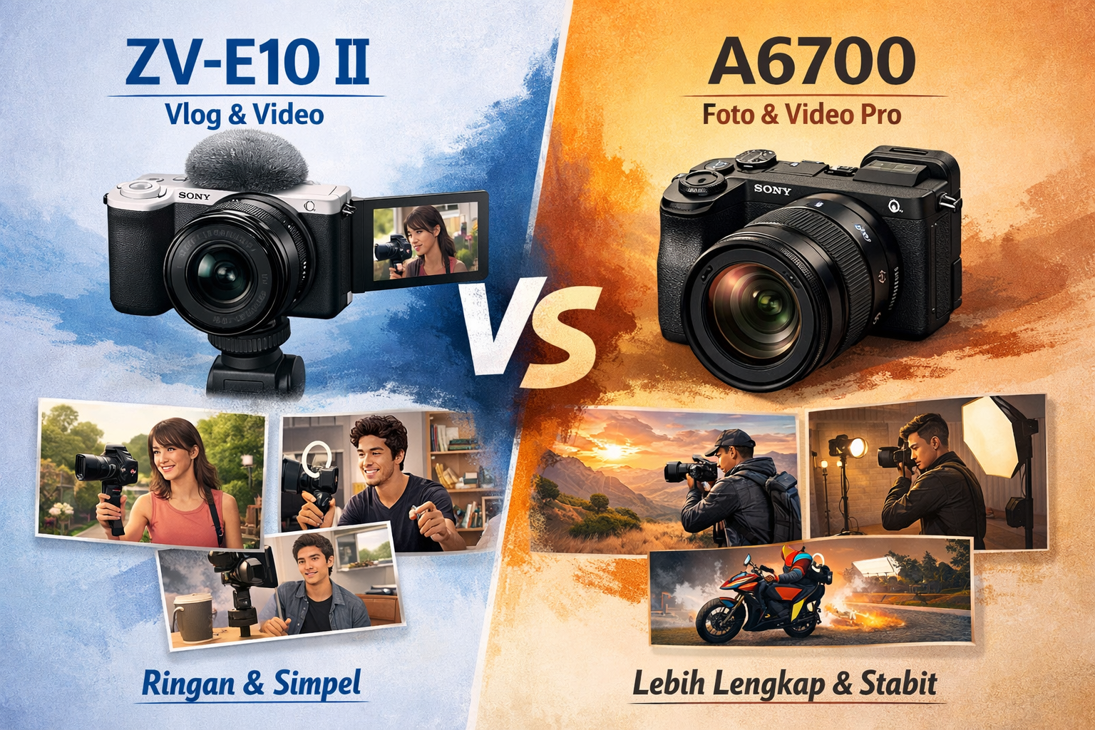 Perbandingan Sony ZV-E10 II vs Sony A6700. Bukan Soal Harga, Tapi Soal Kebutuhan Konten
