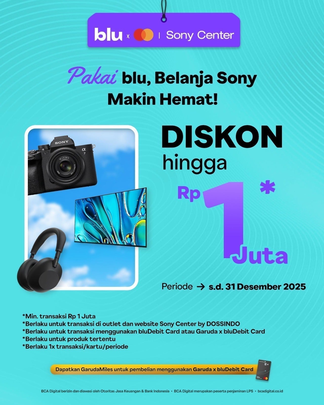 Belanja Hemat di Sony Center Pakai blu! Dapatkan Diskon hingga Rp 1 Juta 🎉