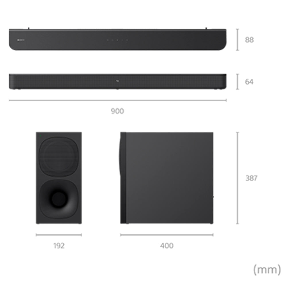 Sony HT-S400 2.1ch Soundbar with powerful wireless subwoofer