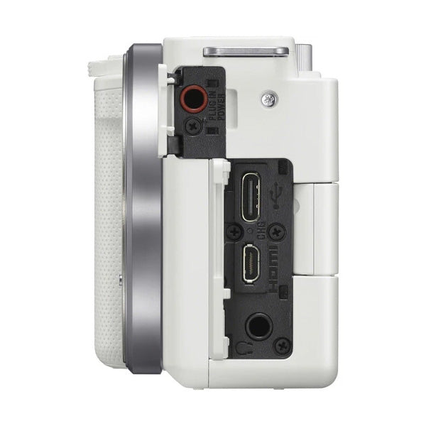 Sony ZV-E10 Mirrorless Camera with 16-50mm Lens (White)