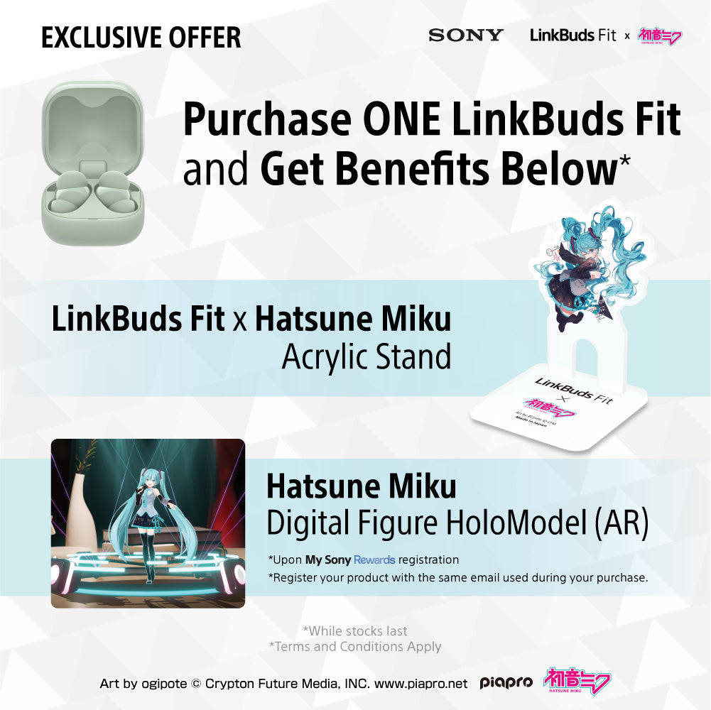 LinkBuds Fit X Hatsune Miku - Sony Truly Wireless Noise Cancelling Earbuds