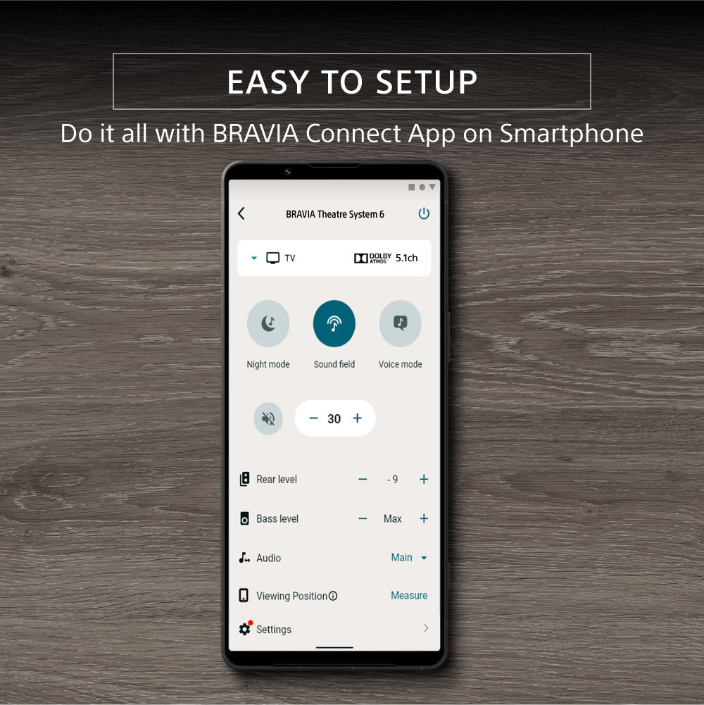 Sony BRAVIA Theater System 6 5.1-Channel Dolby Atmos Soundbar System HT-S60