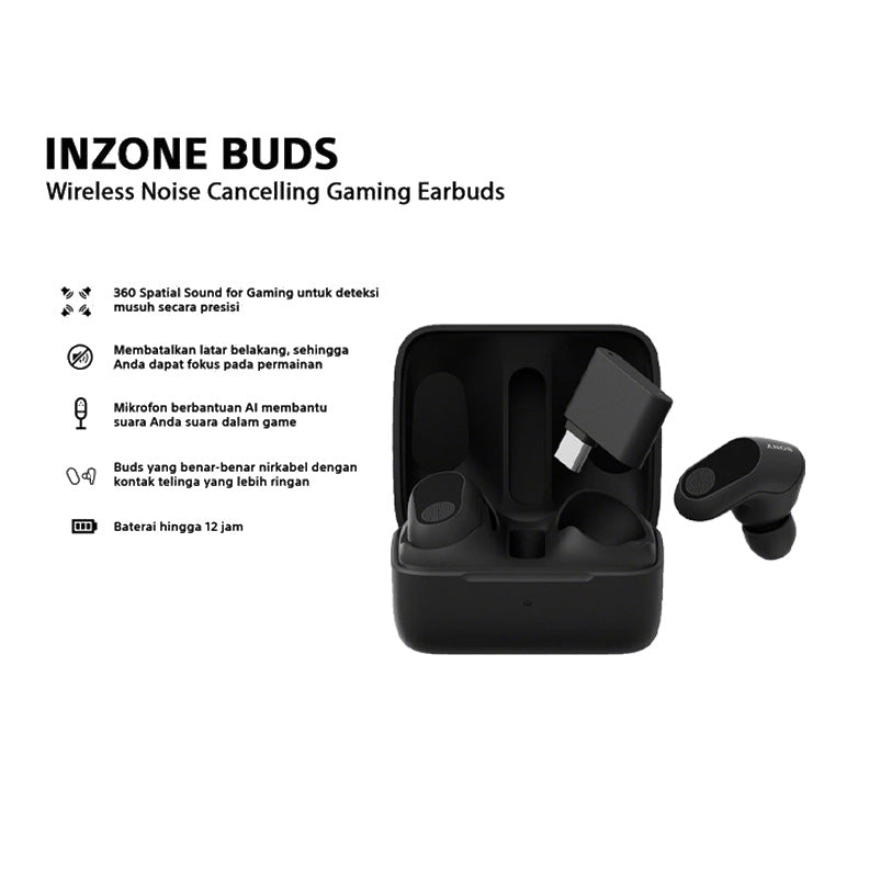 SONY WF-G700N INZONE Truly Wireless Headphones (Black)