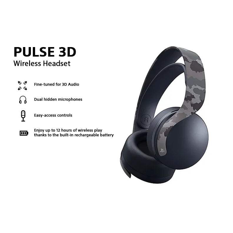 PS5 Wireless Headset Gray Camo CFI-ZWH1G 06