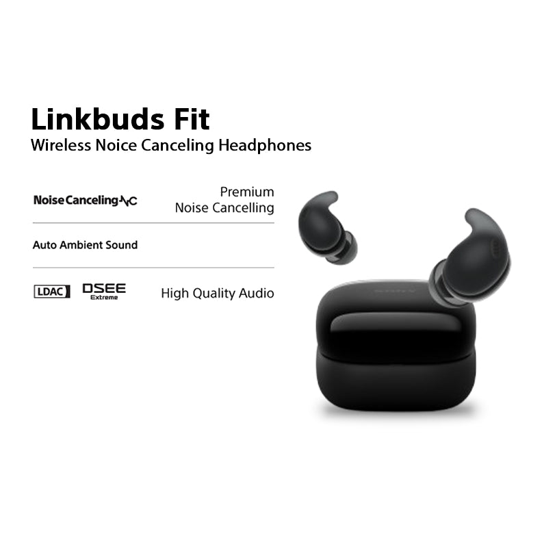 Sony WF-LS910N LinkBuds Fit Truly Wireless Earbuds with Noise Canceling Black