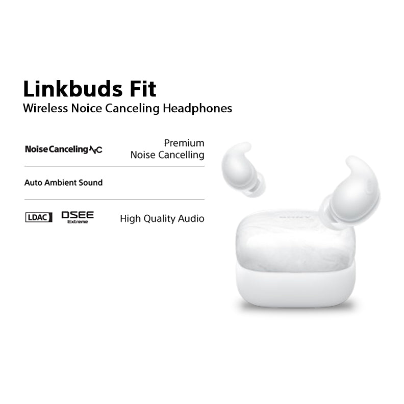 Sony WF-LS910N LinkBuds Fit Truly Wireless Earbuds with Noise Canceling White