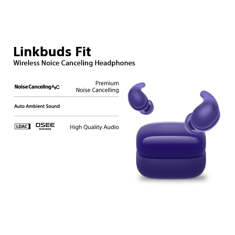Sony WF-LS910N LinkBuds Fit Truly Wireless Earbuds with Noise Canceling Violet