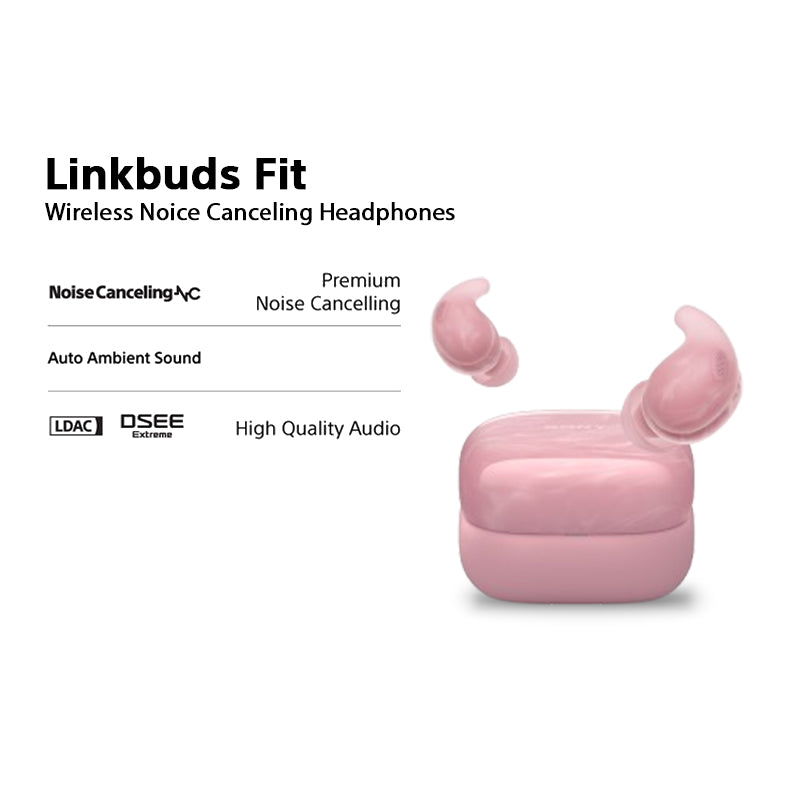 Sony WF-LS910N LinkBuds Fit Truly Wireless Earbuds with Noise Canceling Pink
