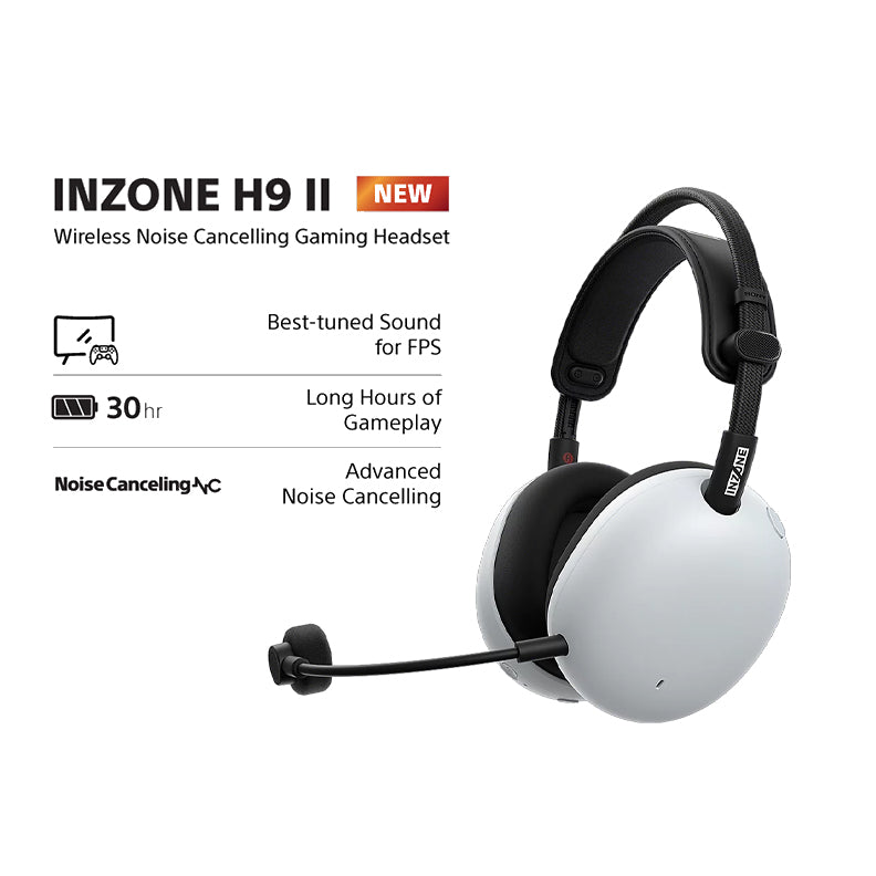 Sony INZONE H9 II Wireless Noise Cancelling Gaming Headset White | WH-G910N