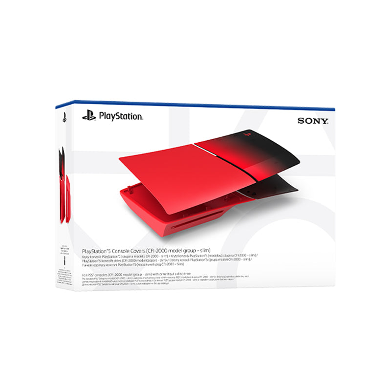 PS5 Slim Cover-Techno Red (CFI-ZCS2G13)