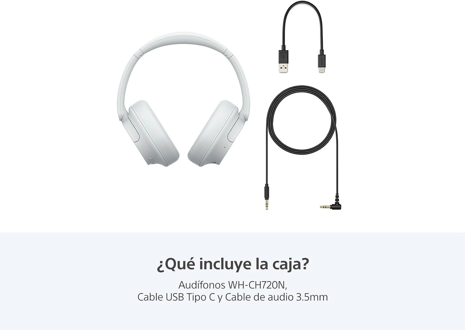 Sony WH-CH720N Wireless Over-Ear Noise-Canceling Headphones (White)