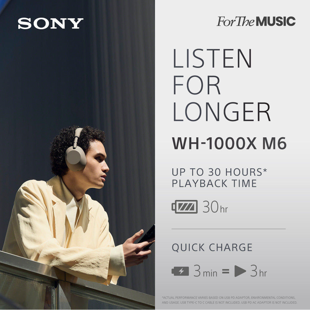 SONY WH-1000XM6 Noice Cancelling Headphones Sand Stone