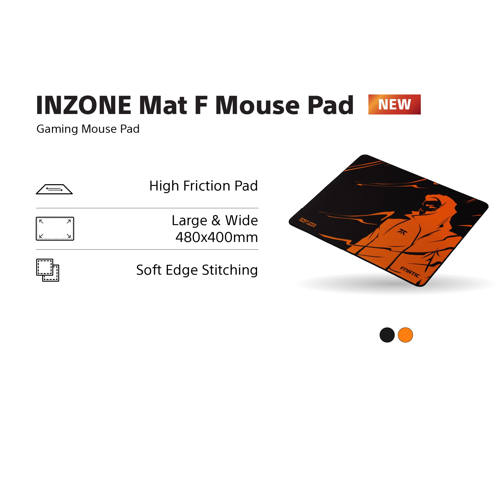 Sony INZONE Mat F Gaming Mouse Pad / MPD-F900 Orange