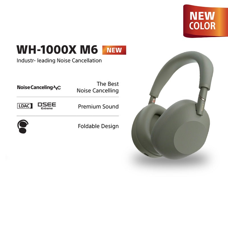 SONY WH-1000XM6 Noice Cancelling Headphones (Olive Gray)