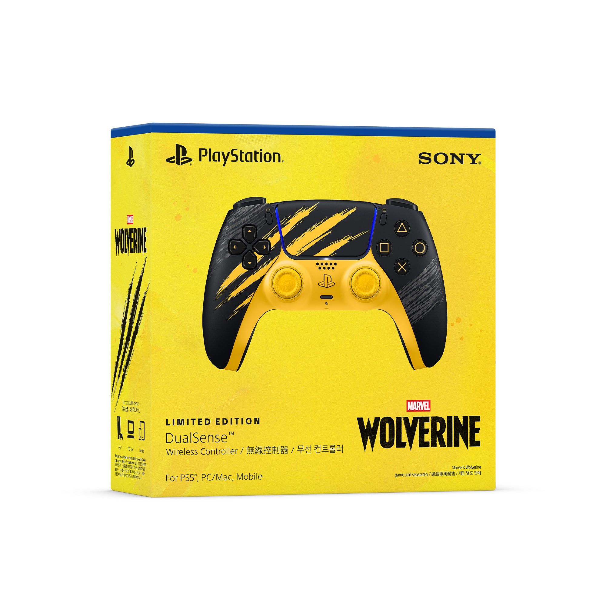 Wireless Controller DualSense® – Marvel’s Wolverine Battle Yellow Edisi Terbatas