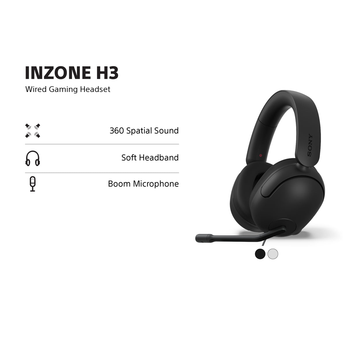 SONY INZONE H3 Wired Gaming Headset Black | MDR-G300