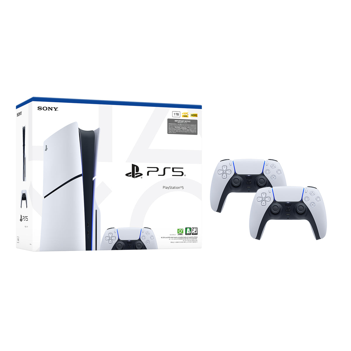 PlayStation®5 Console - PS5 Slim Two DualSense™ Wireless Controllers Bundle