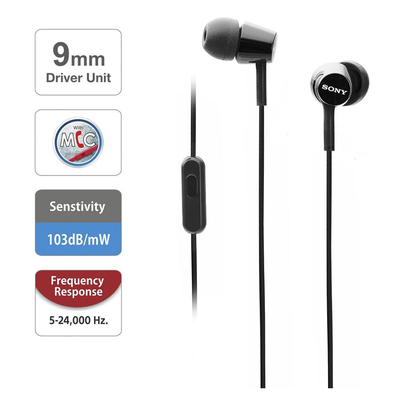 Sony MDR-EX155APBQE In-ear Headphones Black